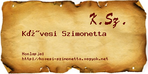 Kövesi Szimonetta névjegykártya